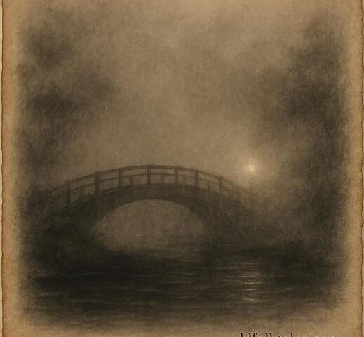 Stuckey’s Bridge glowing with a ghostly lantern over the Chunky River Mississippi.