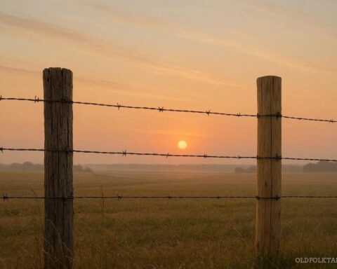 A repaired wooden fence symbolizing reconciliation between rural neighbors