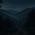 Shadowy figure standing in an Ozark forest valley at night, emitting strange howls