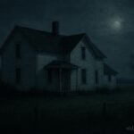 The Villisca Axe Murder House in Iowa at night