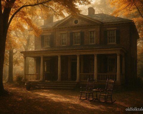 Historic American estate surrounded by autumn trees, representing the Kennedy family legacy and the legend of the Kennedy curse.