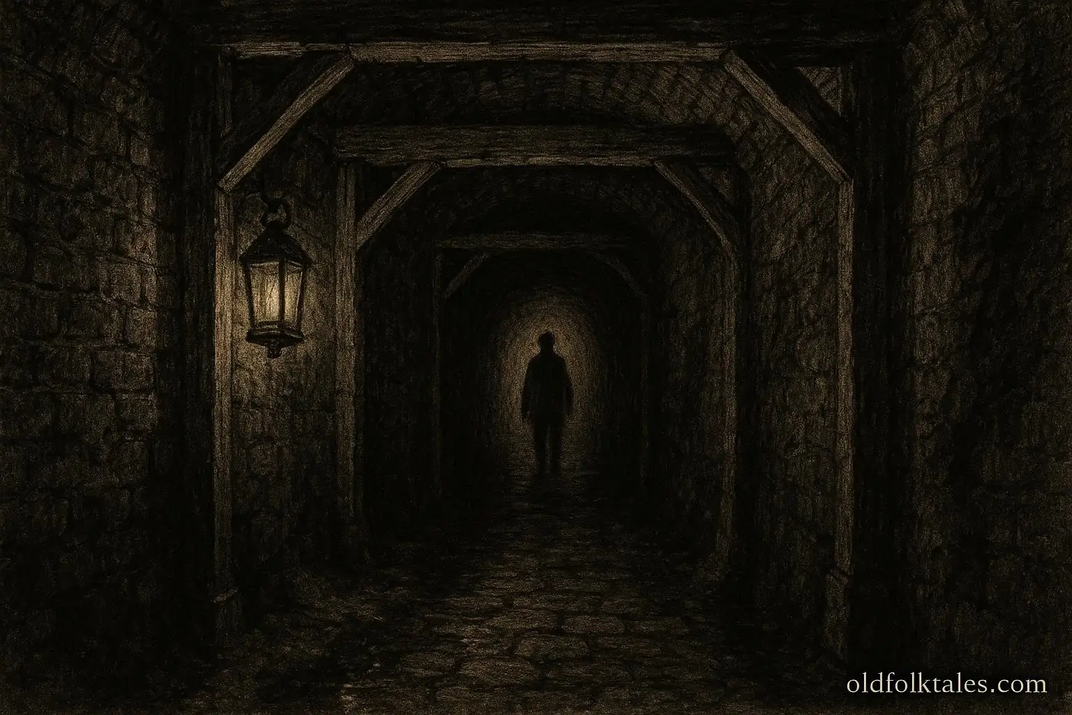 Historic underground brick tunnels in Portland associated with maritime ghost legends