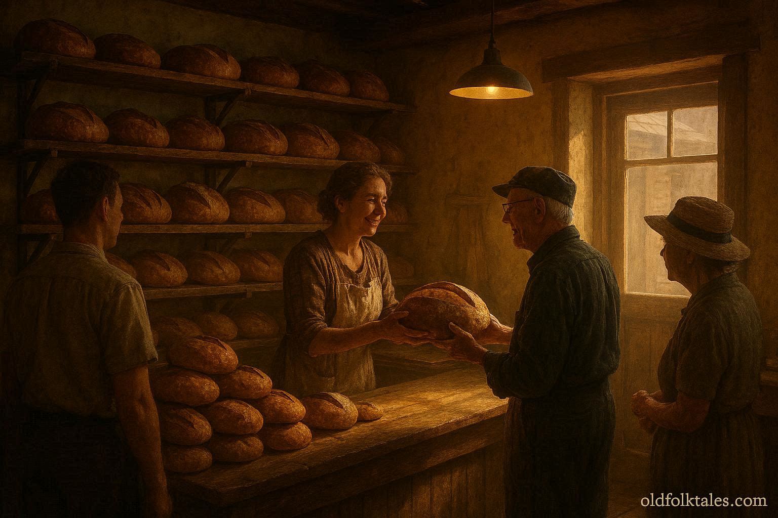 A bakery with endless bread feeding a small town